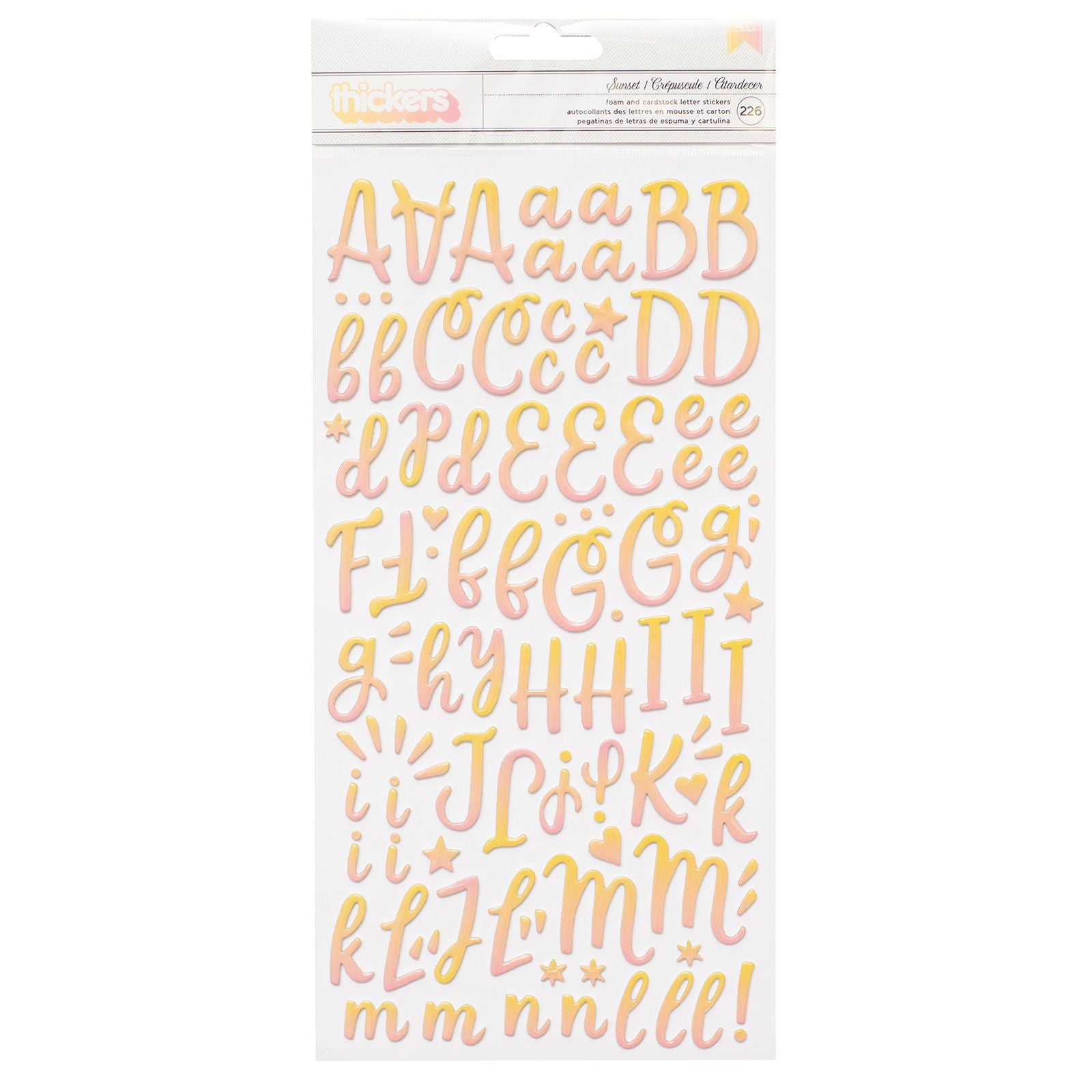 Stickers Letras Buenos Días 226 piezas