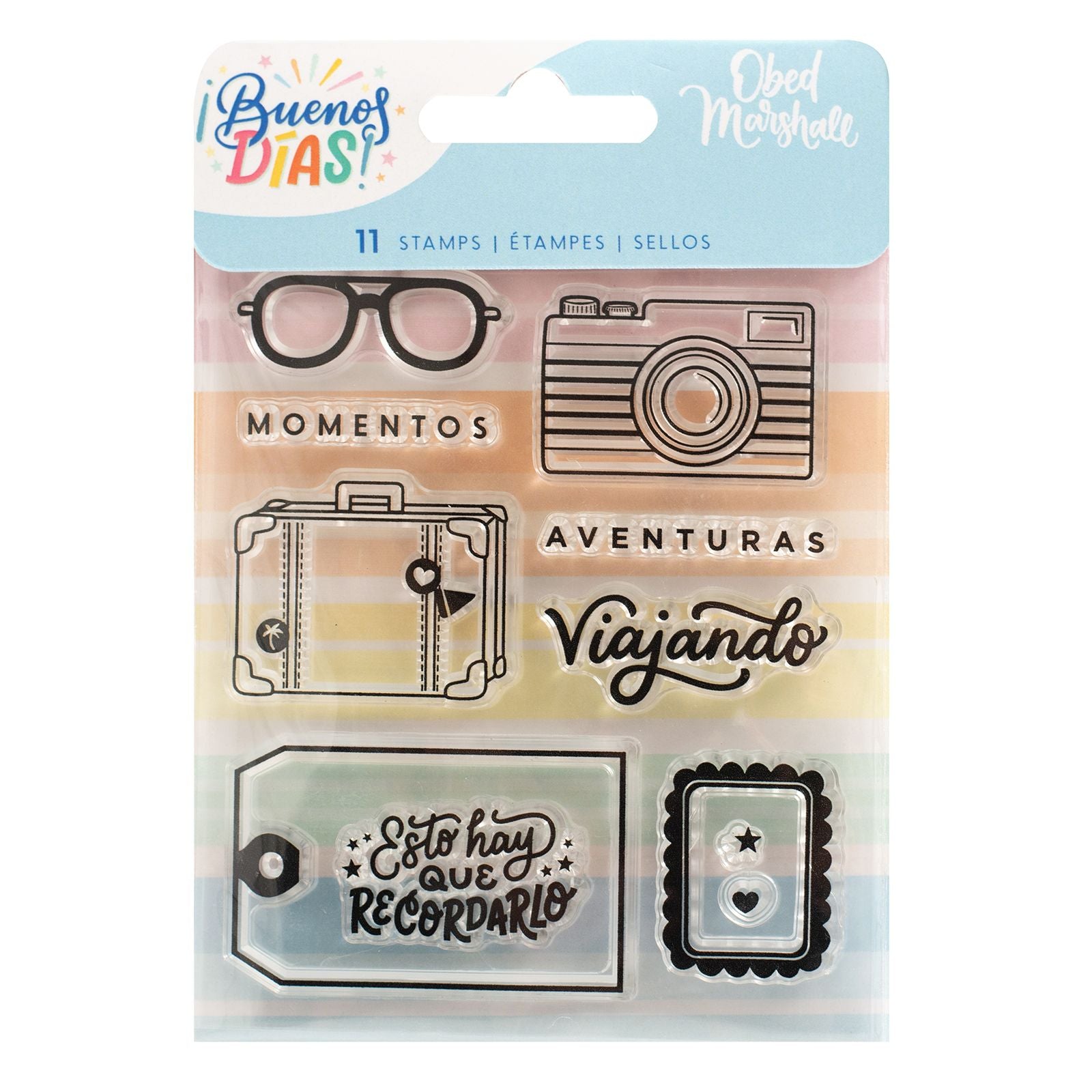 Set de 11 Timbres Acrílicos Buenos Días