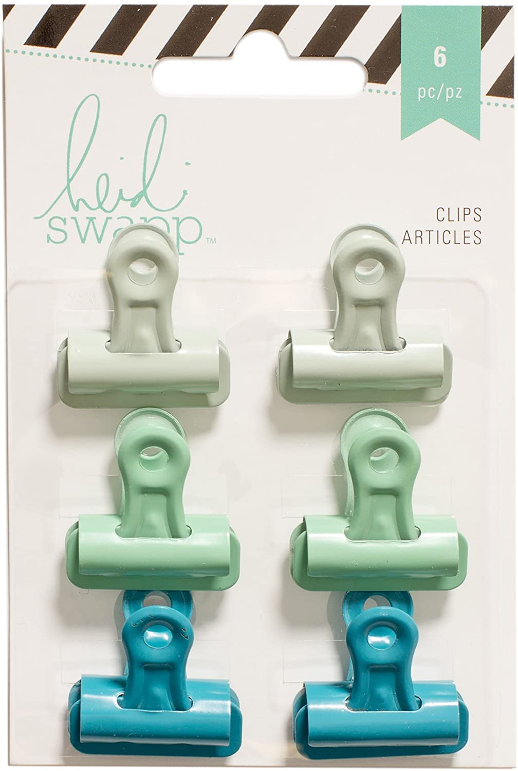 Bulldog Clips - Greens (6 piezas)