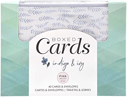 Set de 40 Tarjetas y Sobres Indigo & Ivy