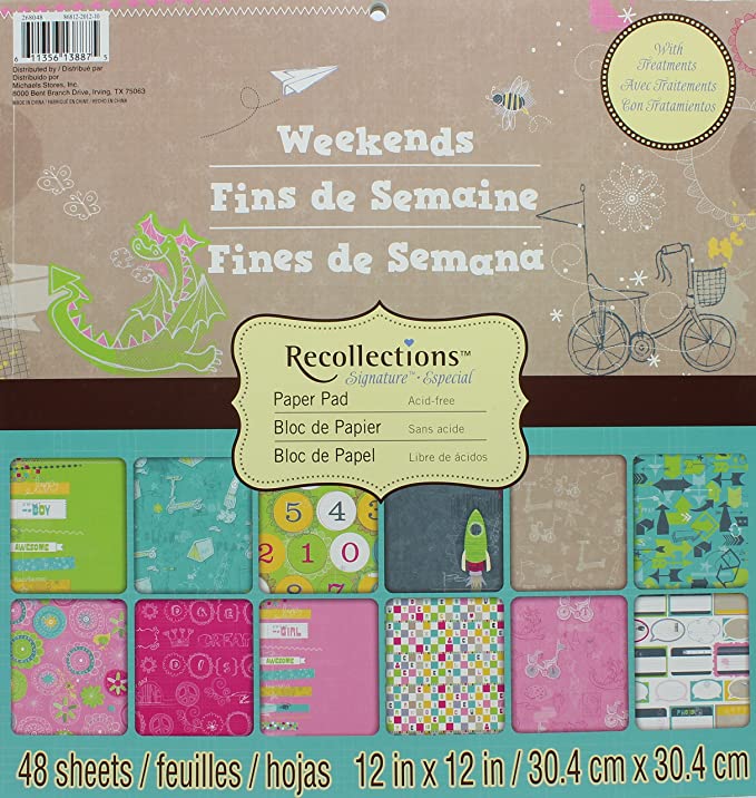 PAPER PAD 12X12 PULGADAS WEEKENDS