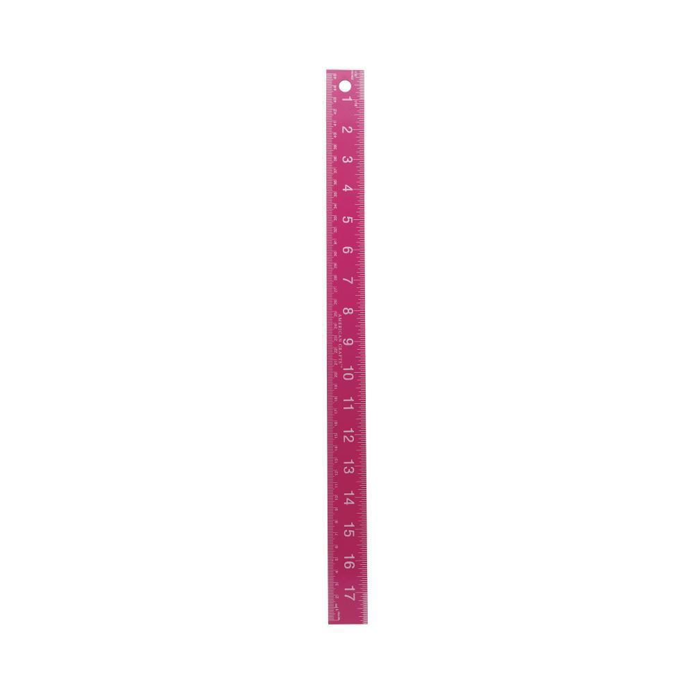 Regla Metálica Rosada 45 cm