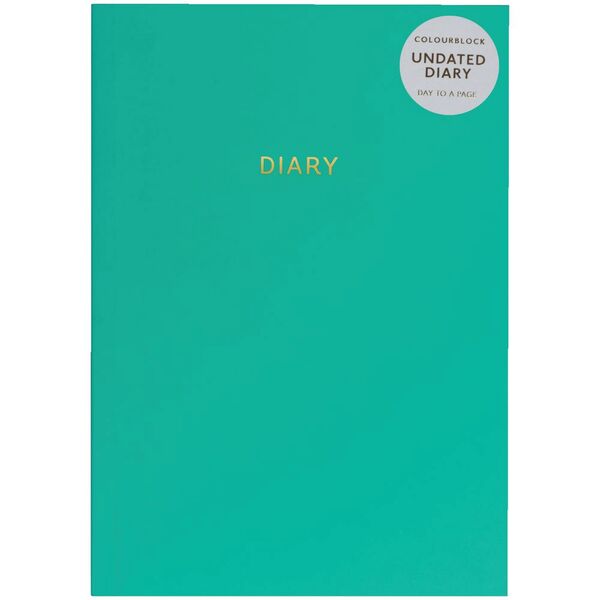 Agenda Sin Fecha COLOURBLOCK A5 DTP Undated Diary - Teal