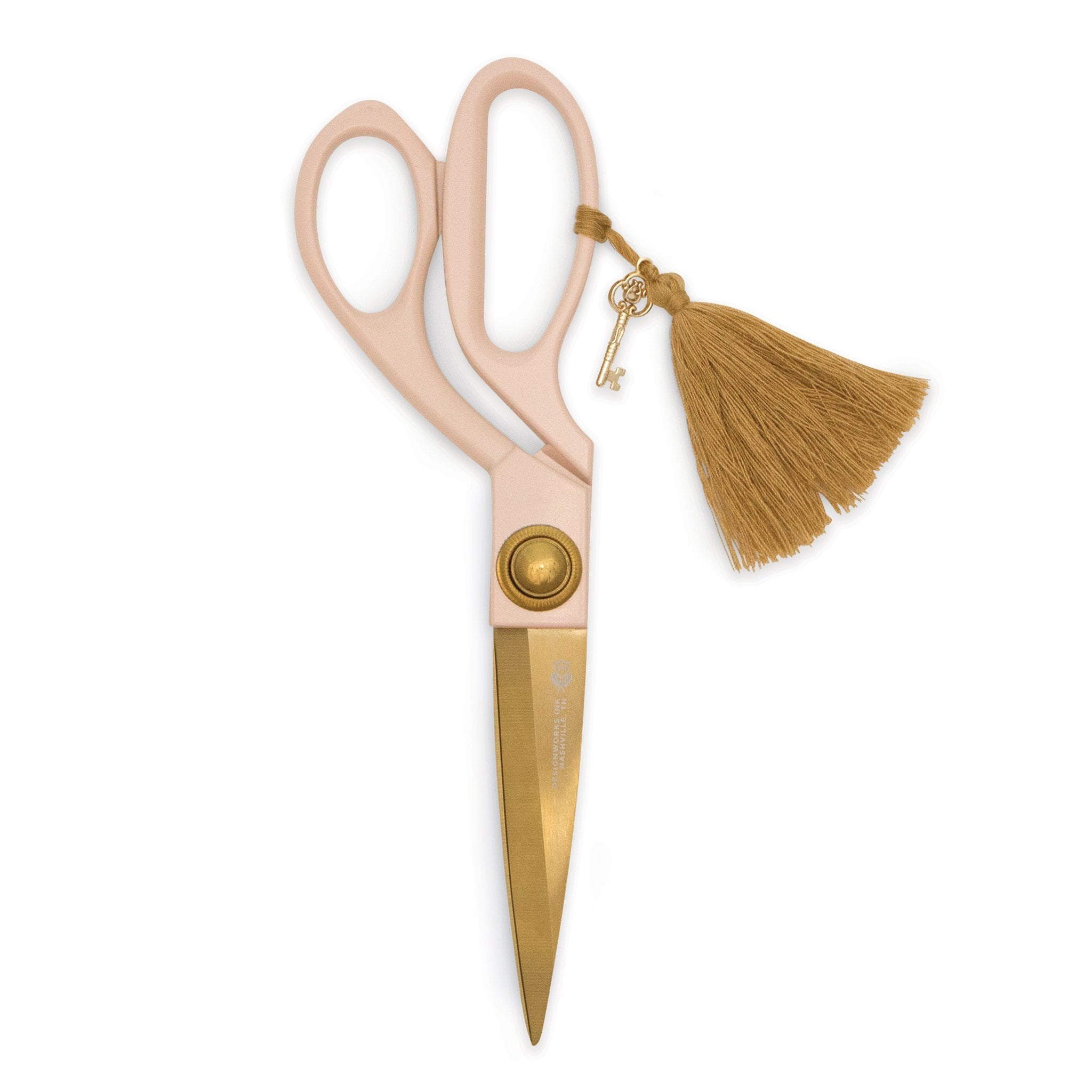 Tijeras Dusty Blush - Boxed Scissors In Leatherette Slipcase with Tassle And Charm