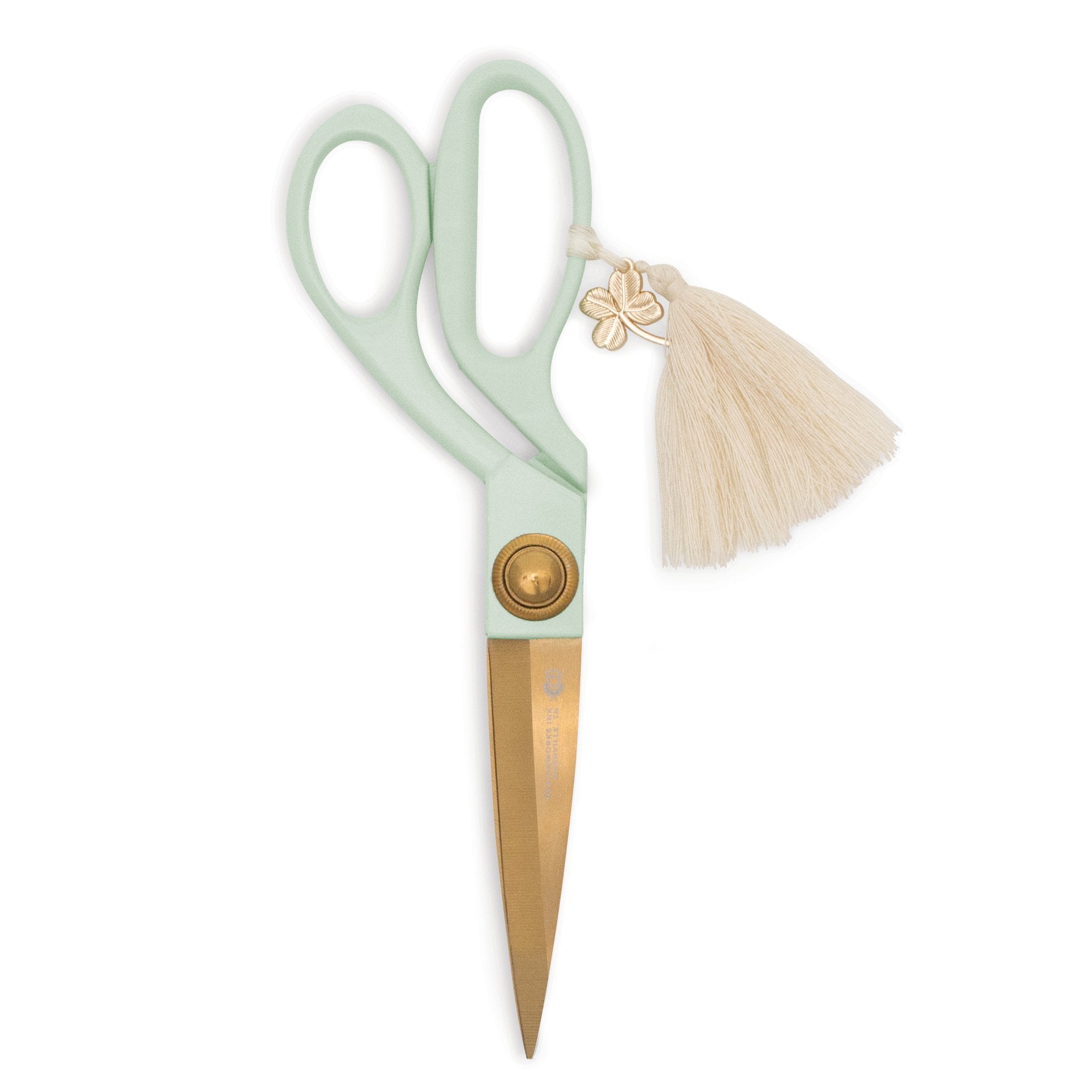 Tijeras Mint - Boxed Scissors In Leatherette Slipcase with Tassle And Charm