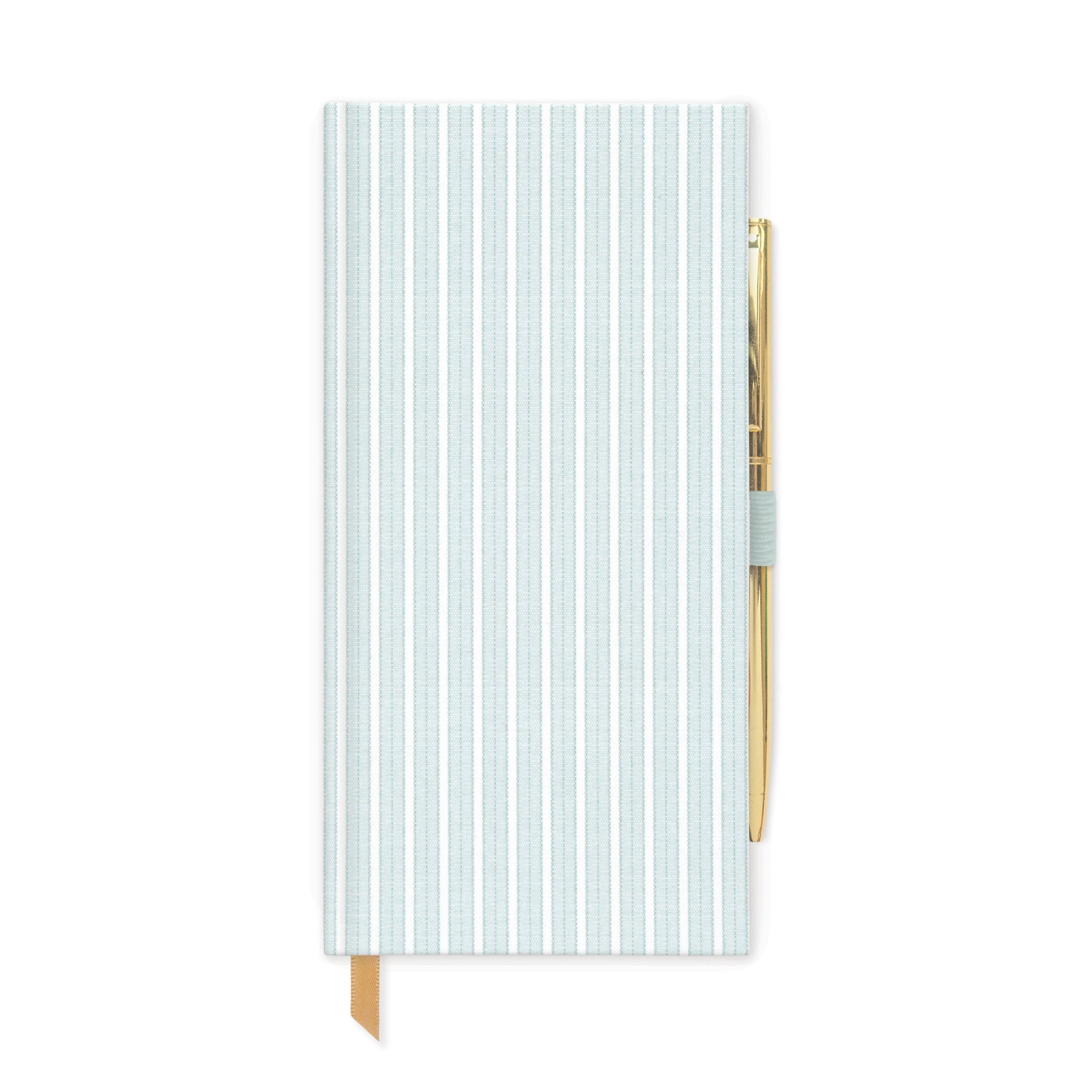 Libreta con lápiz Mint Pinstripe Vintage Sass