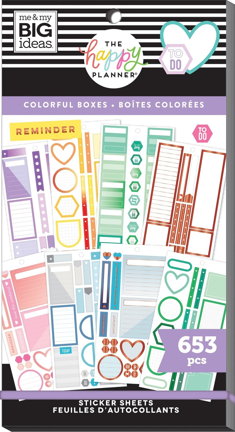 Value Pack Stickers - Colorful Boxes - Copper Foil