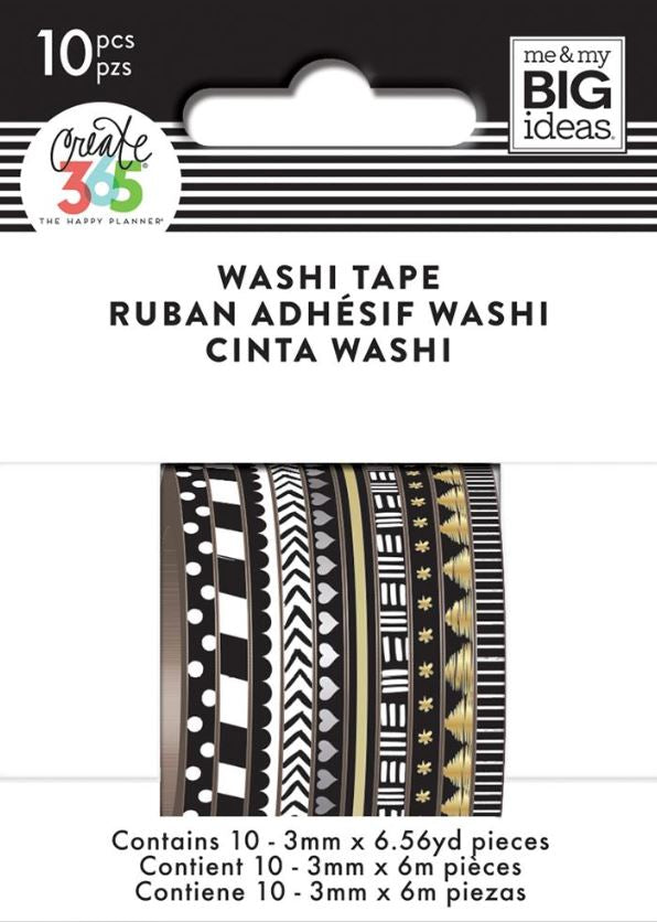 Black and White Mini Washi