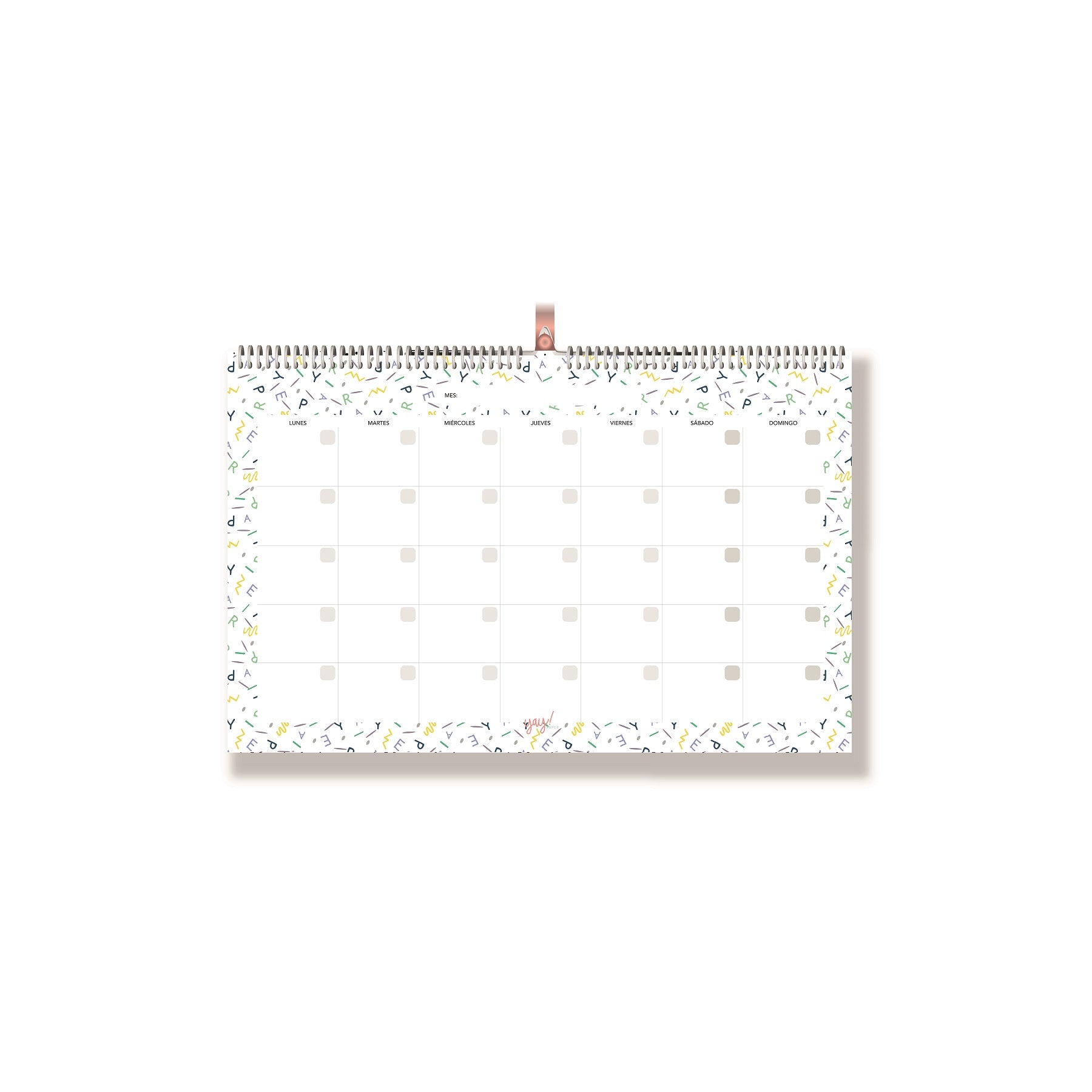 Calendario 35x50cm Letras