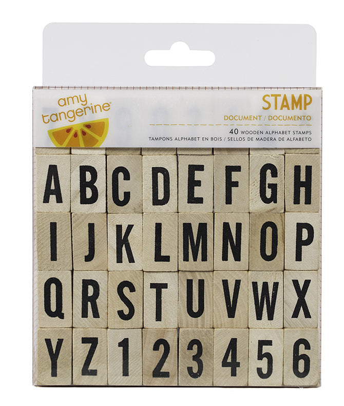 Timbre Letras AT Wooden Stamp - Alpha