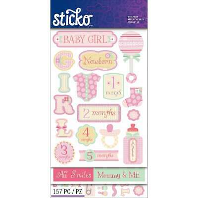 Stickers Baby Girl Glitter 157 piezas