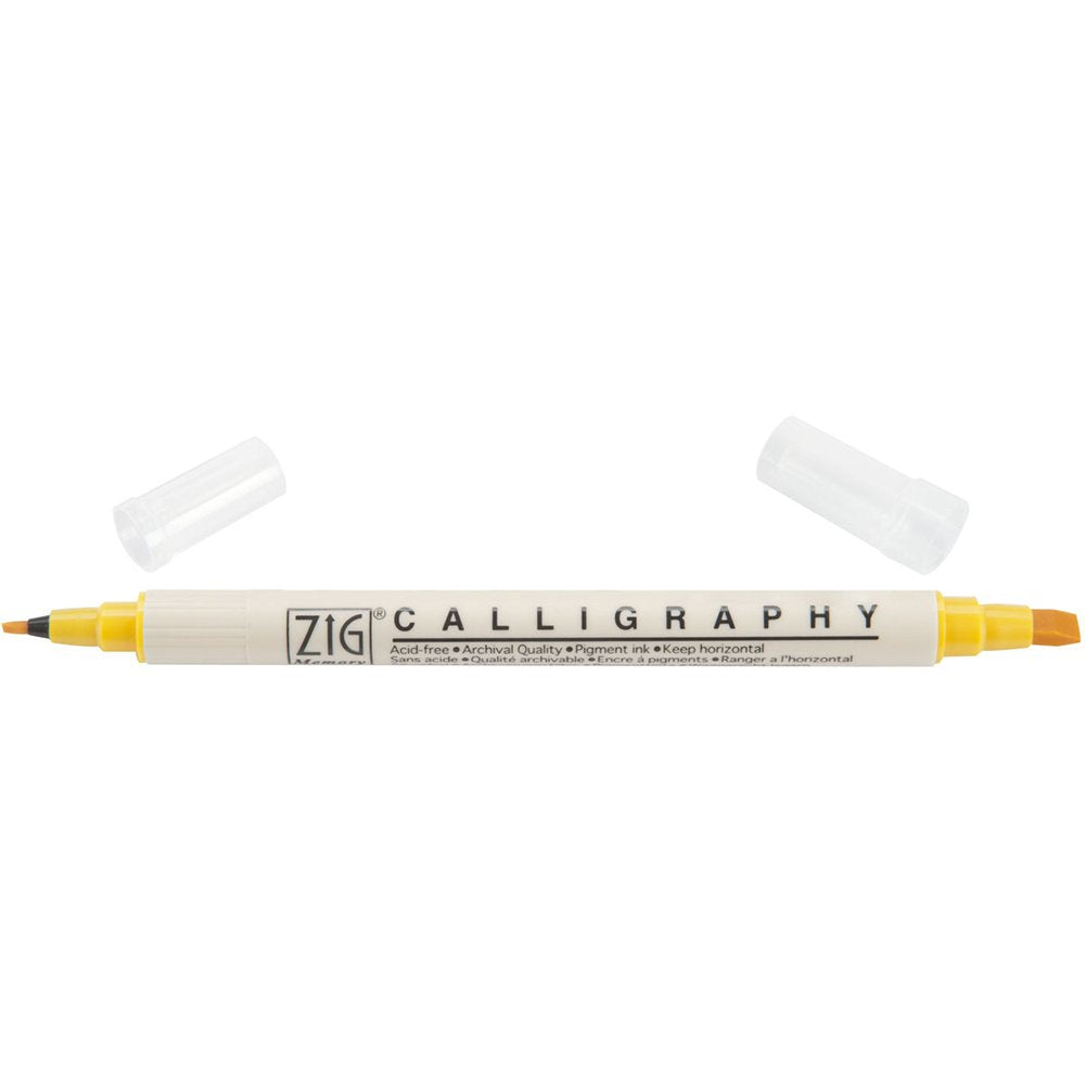 Zig Memory System Calligraphy (2.0Mm + 5.0Mm Twin Tips) - Summer Sun