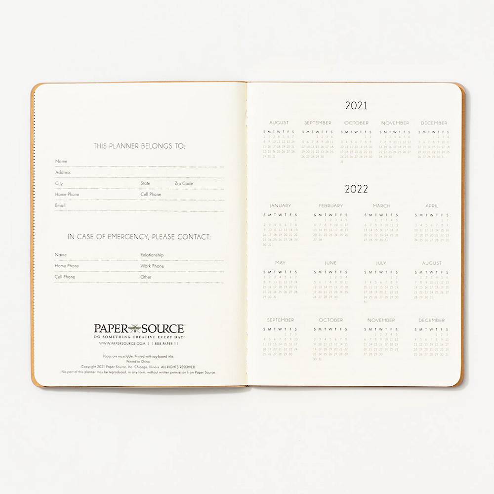 Agenda Mensual 2021-2022 17 meses Chicago Avenue Fog