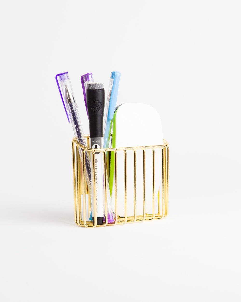 Porta Lápices Utility Cup Wire Metal Gold