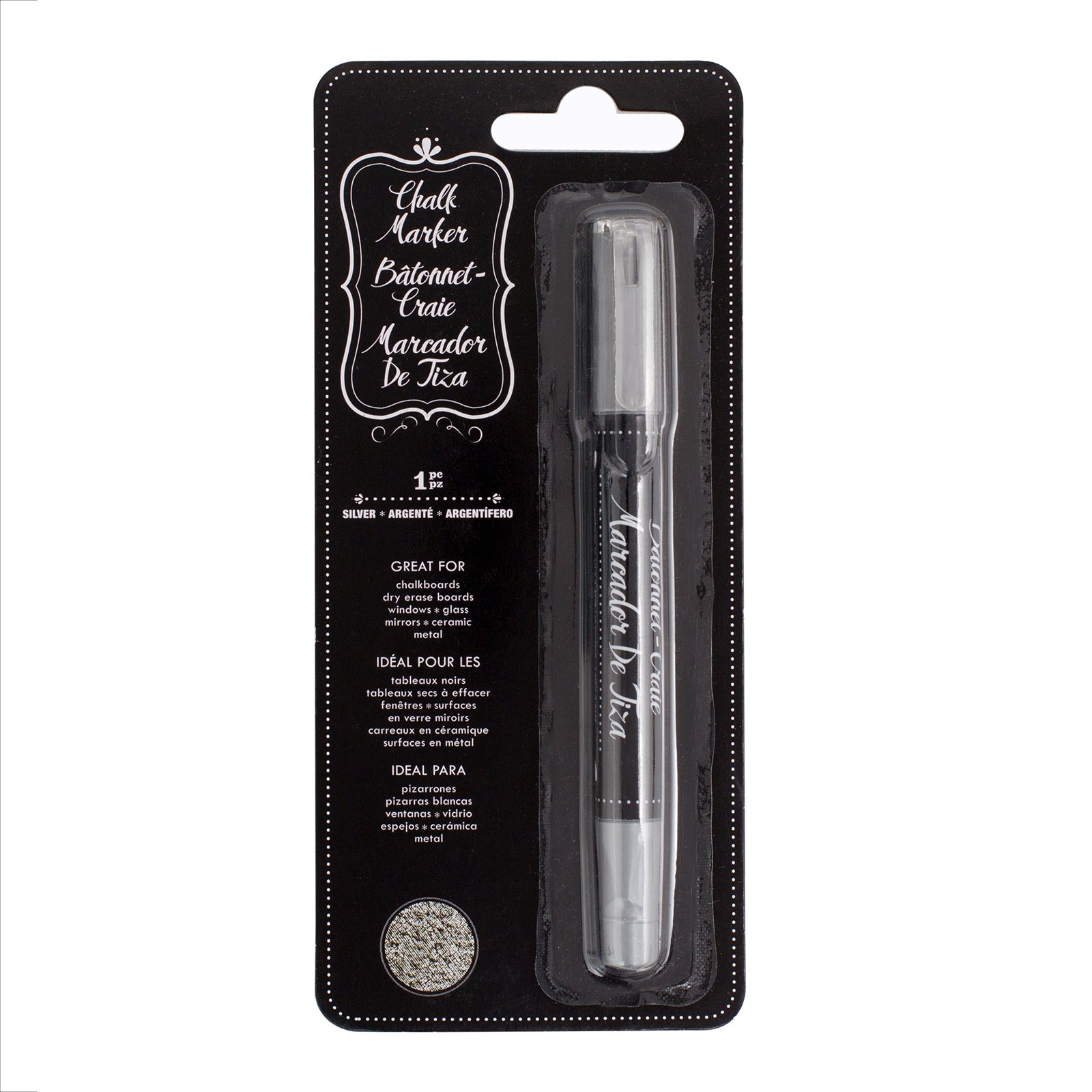 Marcador Tiza Plateado