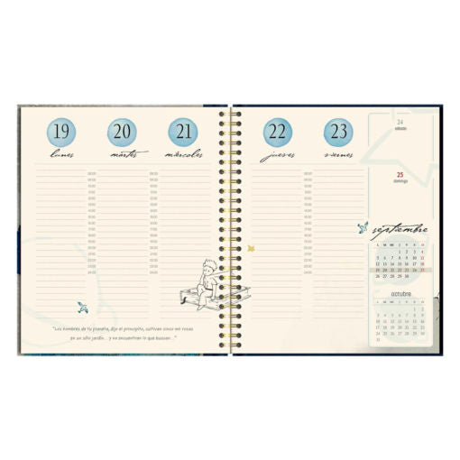 Agenda 2022 Cuaderno Sem Espiral 12M - Principito