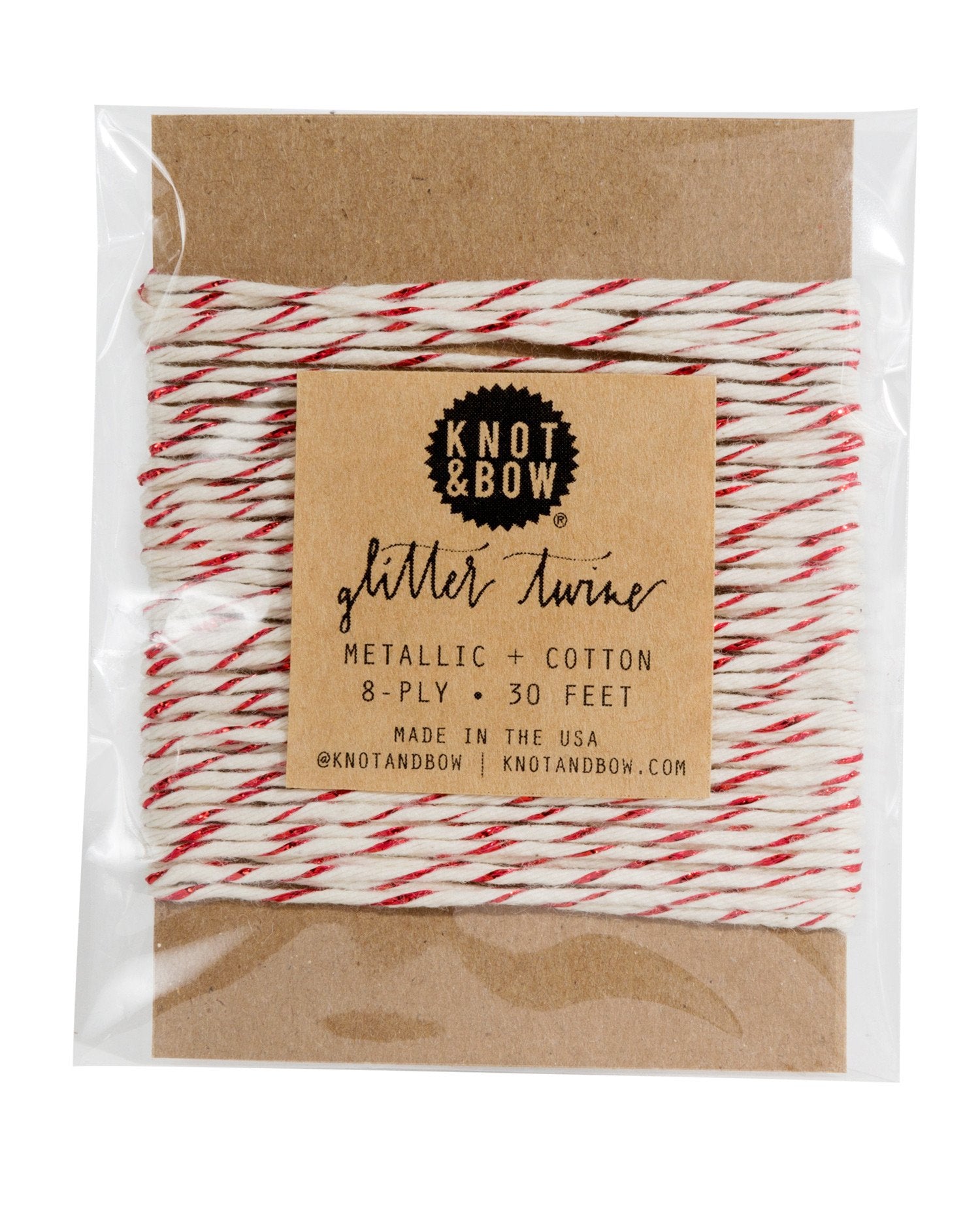 Twine card (red natural)