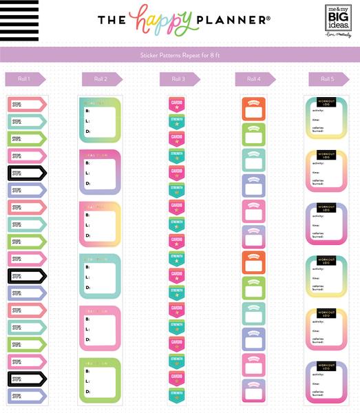 Fitness Sticker Roll
