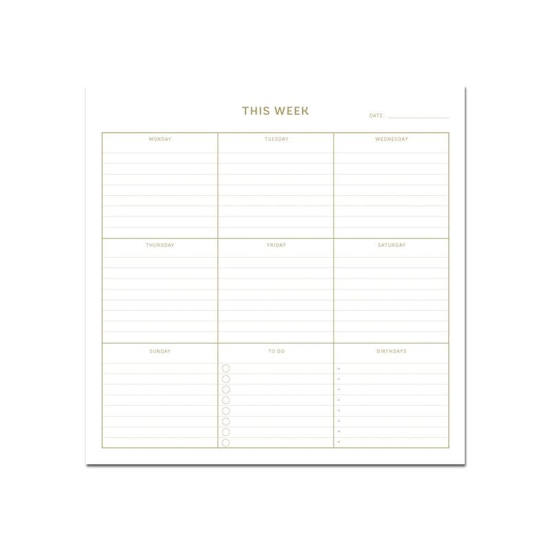 Organizador Semanal Weekly Planner - Black 365