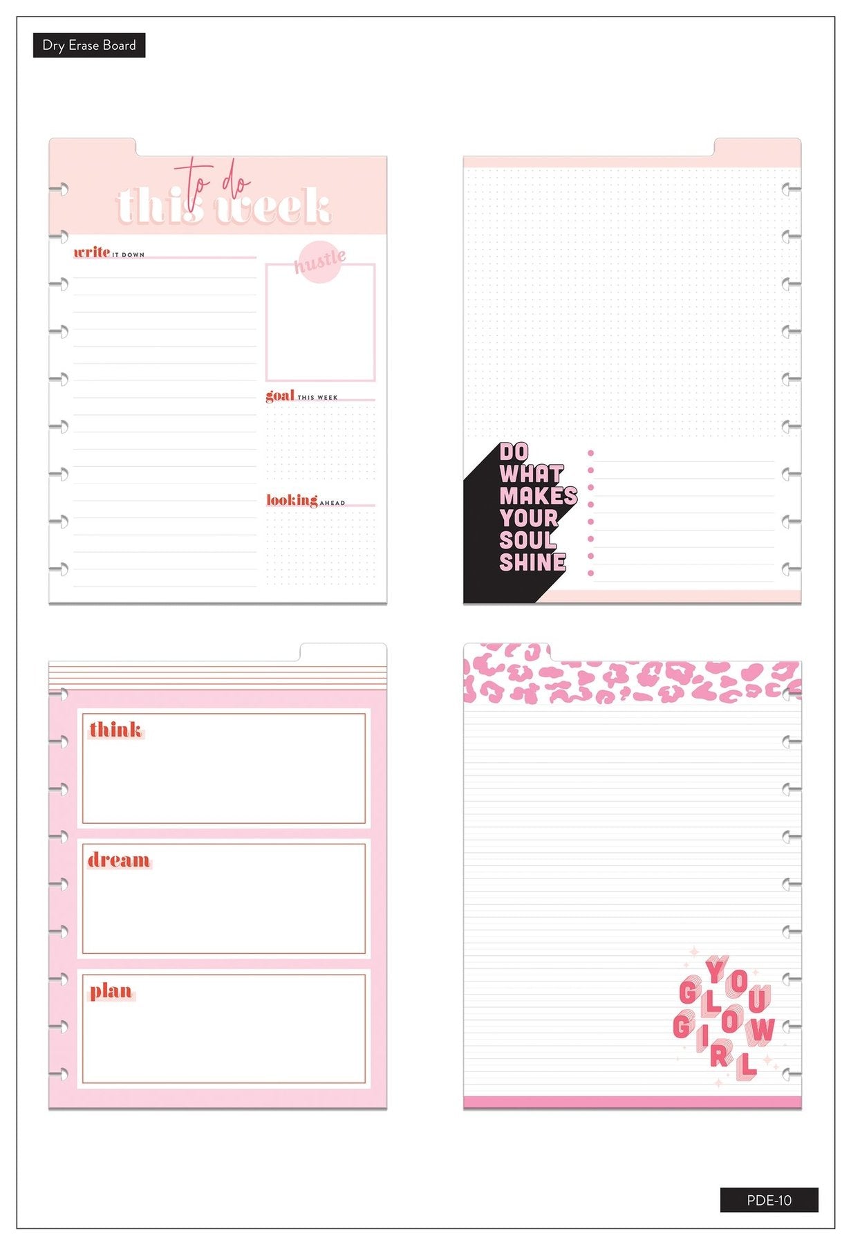 Classic Wet Erase Dashboards - Everyday