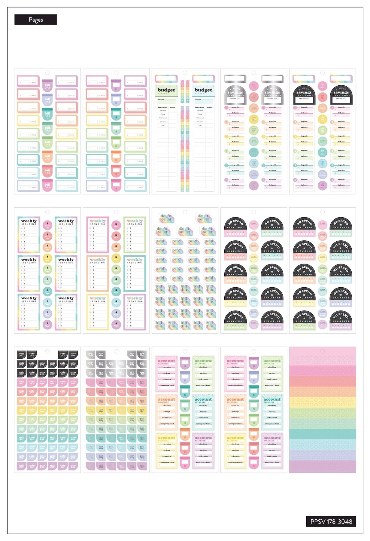 Value Pack Stickers - Budget