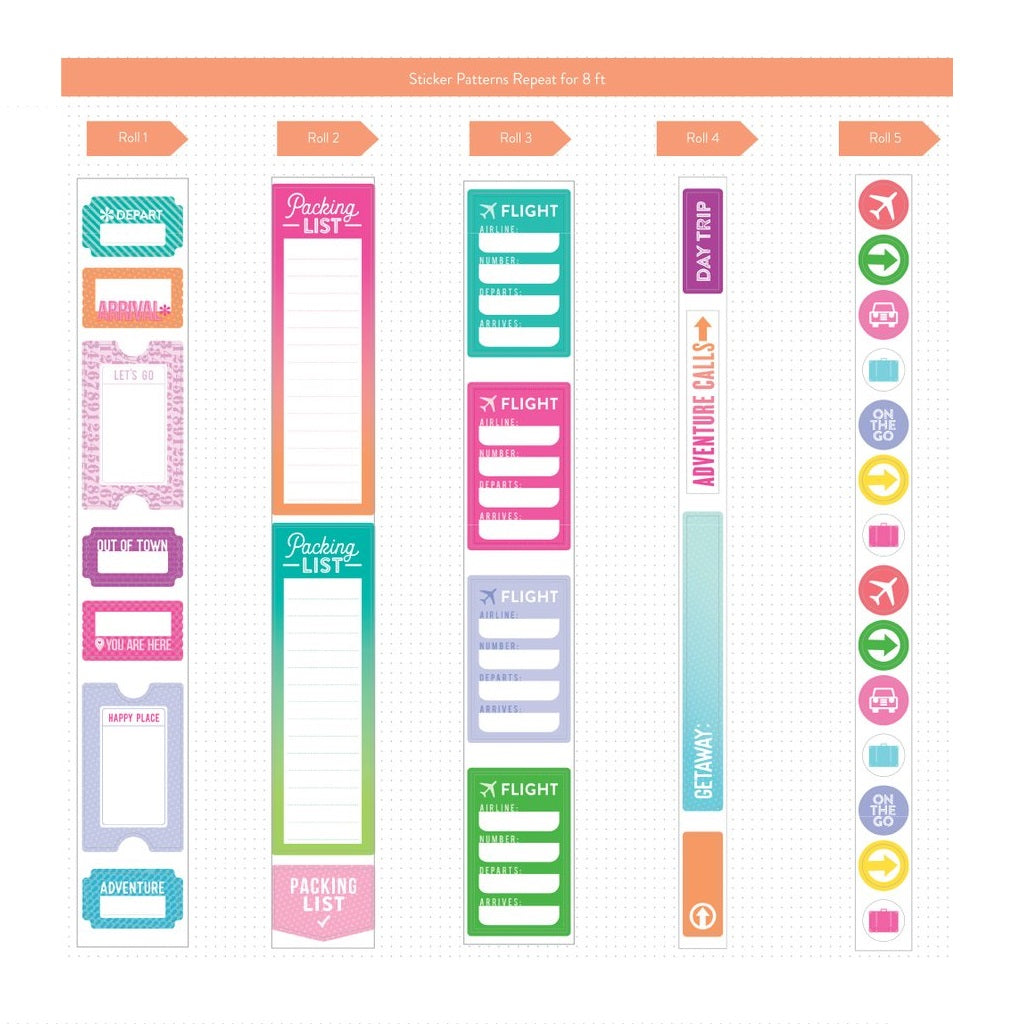Travel Sticker Roll
