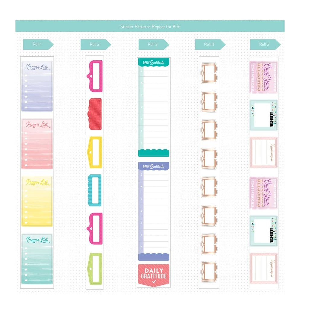 Faith and Gratitude Sticker Roll
