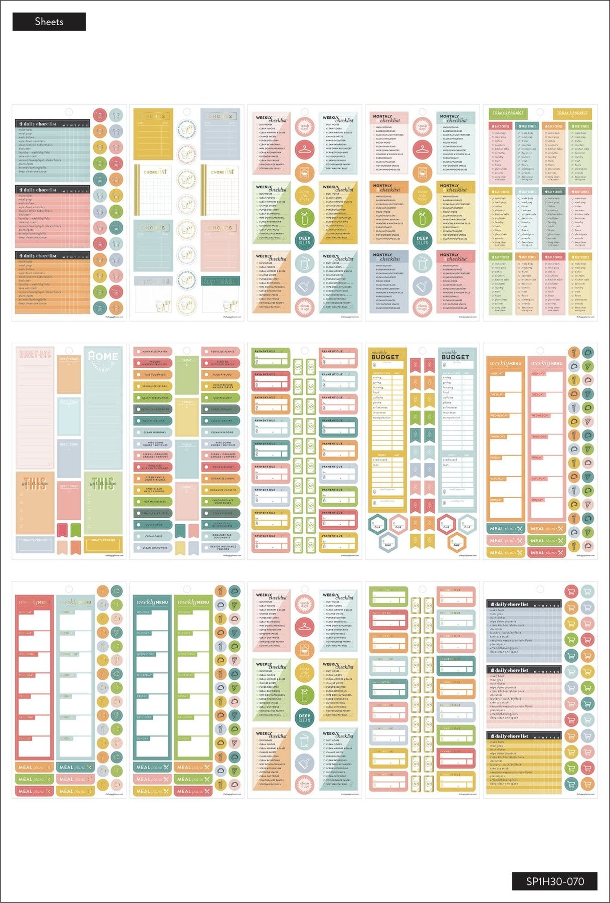 Pack de Stickers Daily Chores