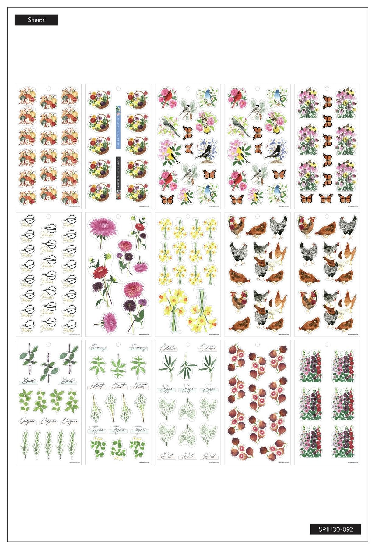 Pack Stickers - Garden Florals