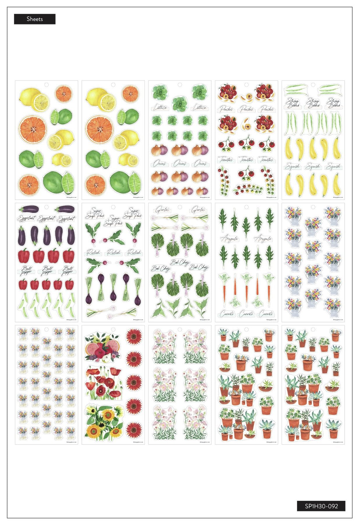 Pack Stickers - Garden Florals