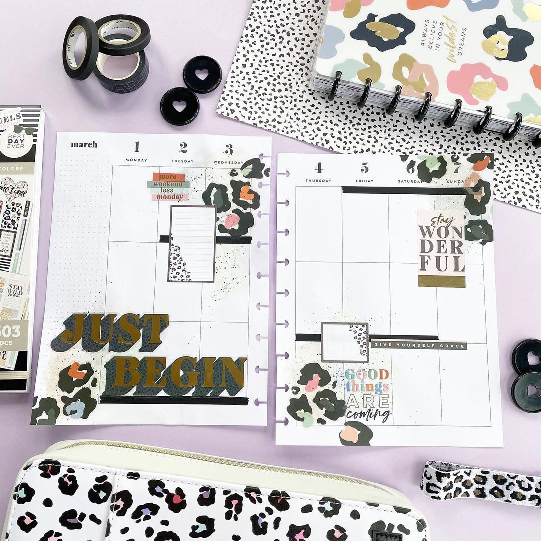 Pack de Stickers Colorful Leopard 30 hojas