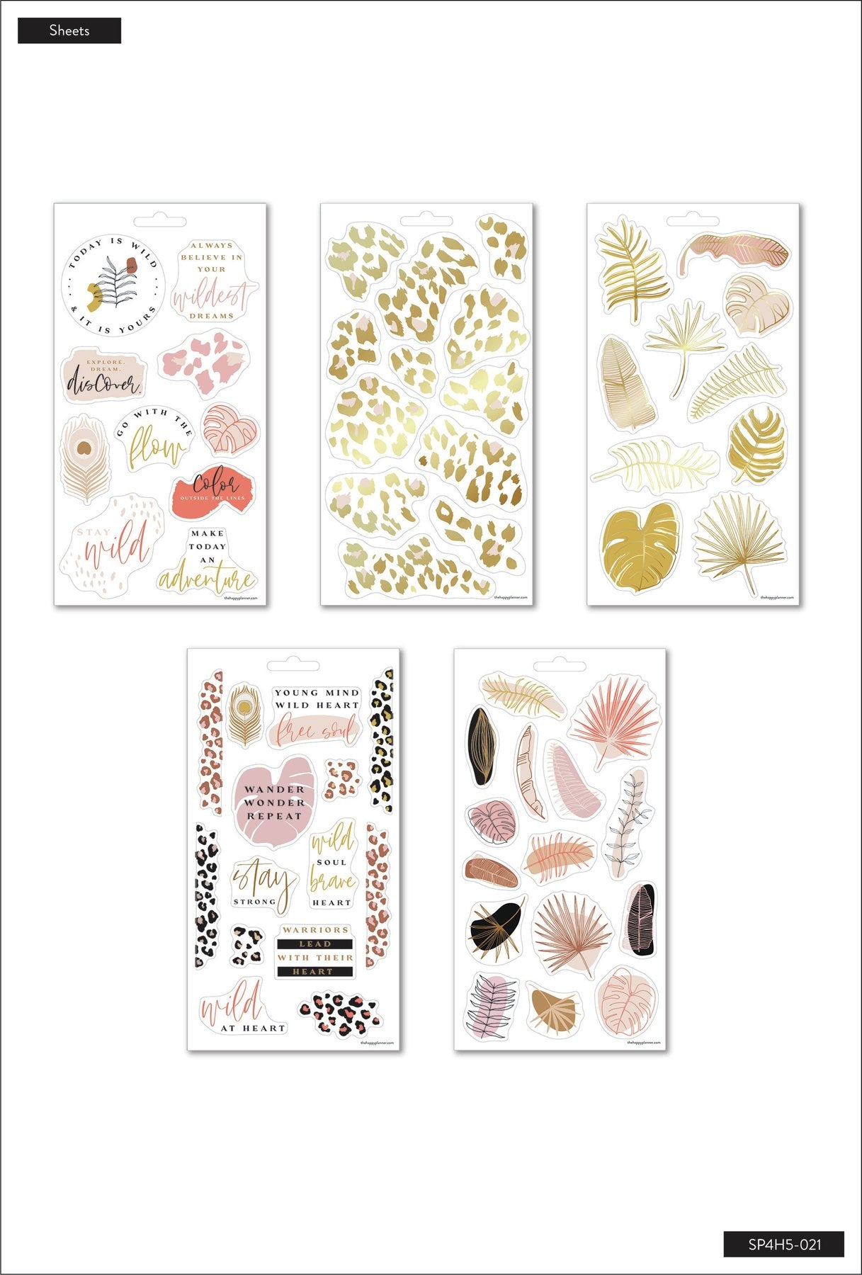 Set Stickers Happy Planner - Neutral Jungles
