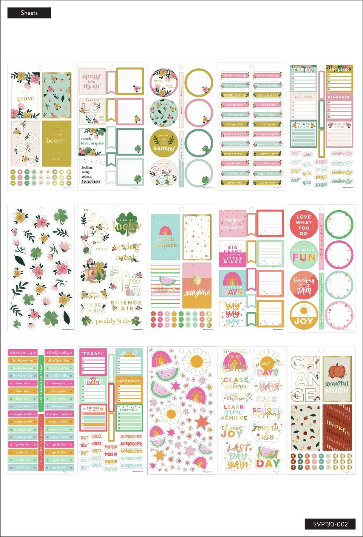 Pack de Stickers Teacher Seasonal