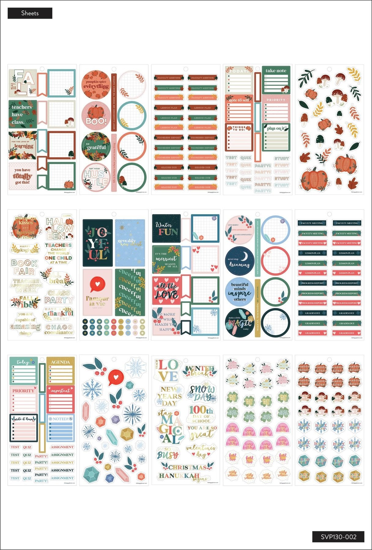 Pack de Stickers Teacher Seasonal