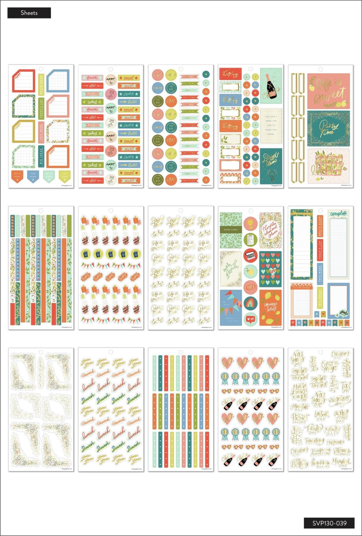 Set Stickers Happy Planner - Life is Sweet