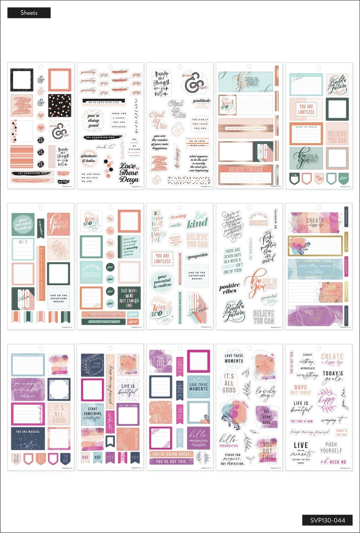 Set Stickers Happy Planner - Color Story