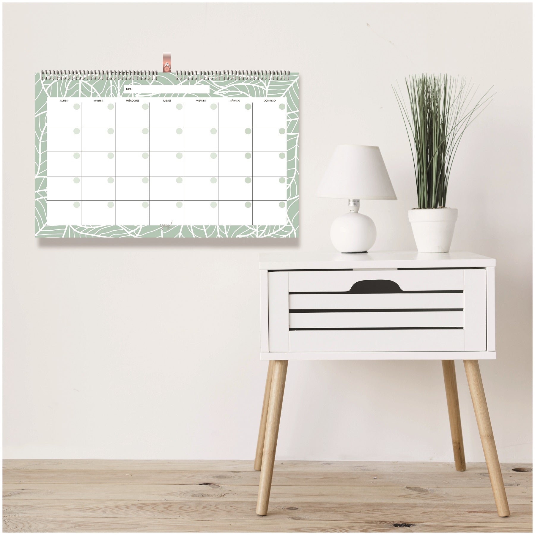 Calendario 35x50cm Hojas