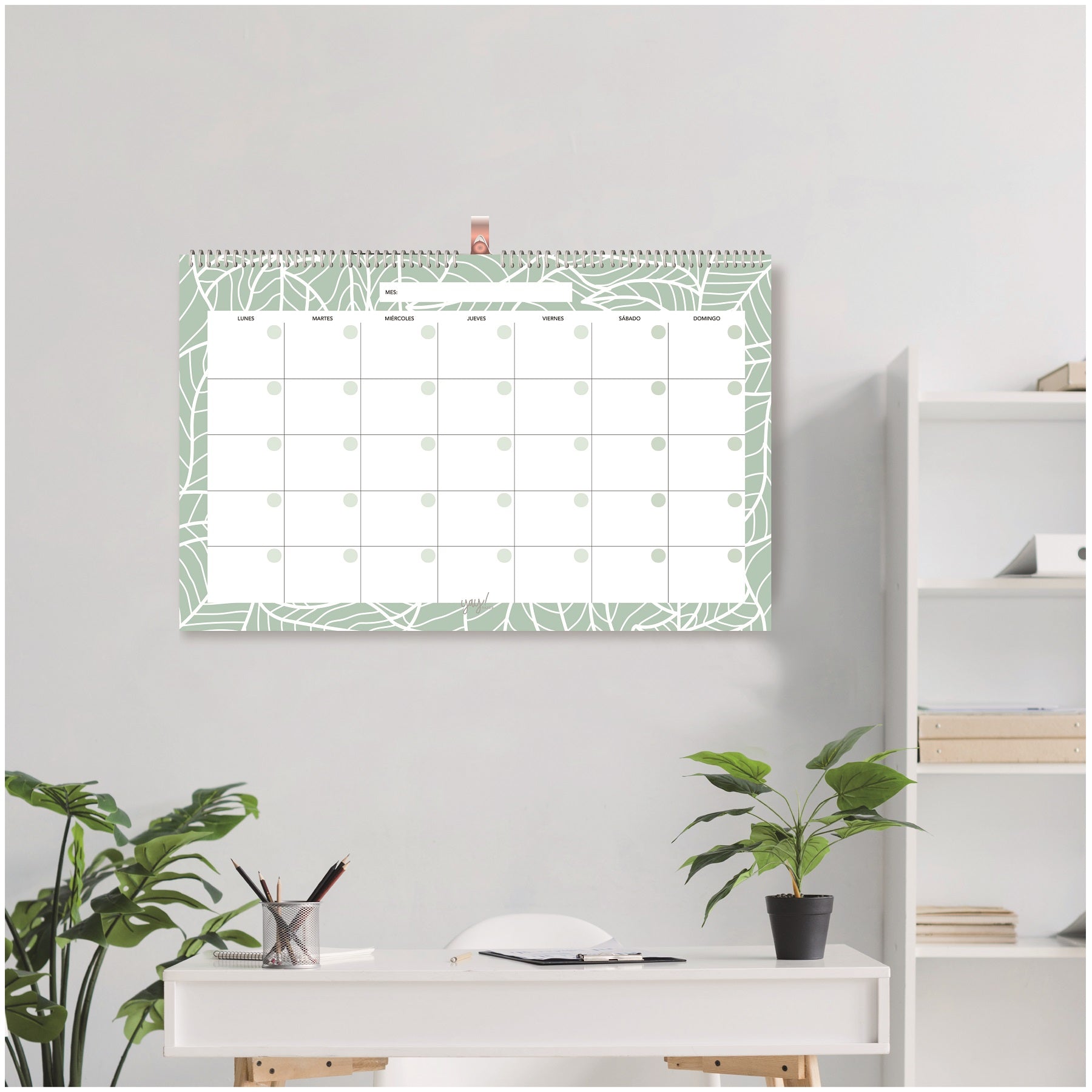 Calendario 35x50cm Hojas