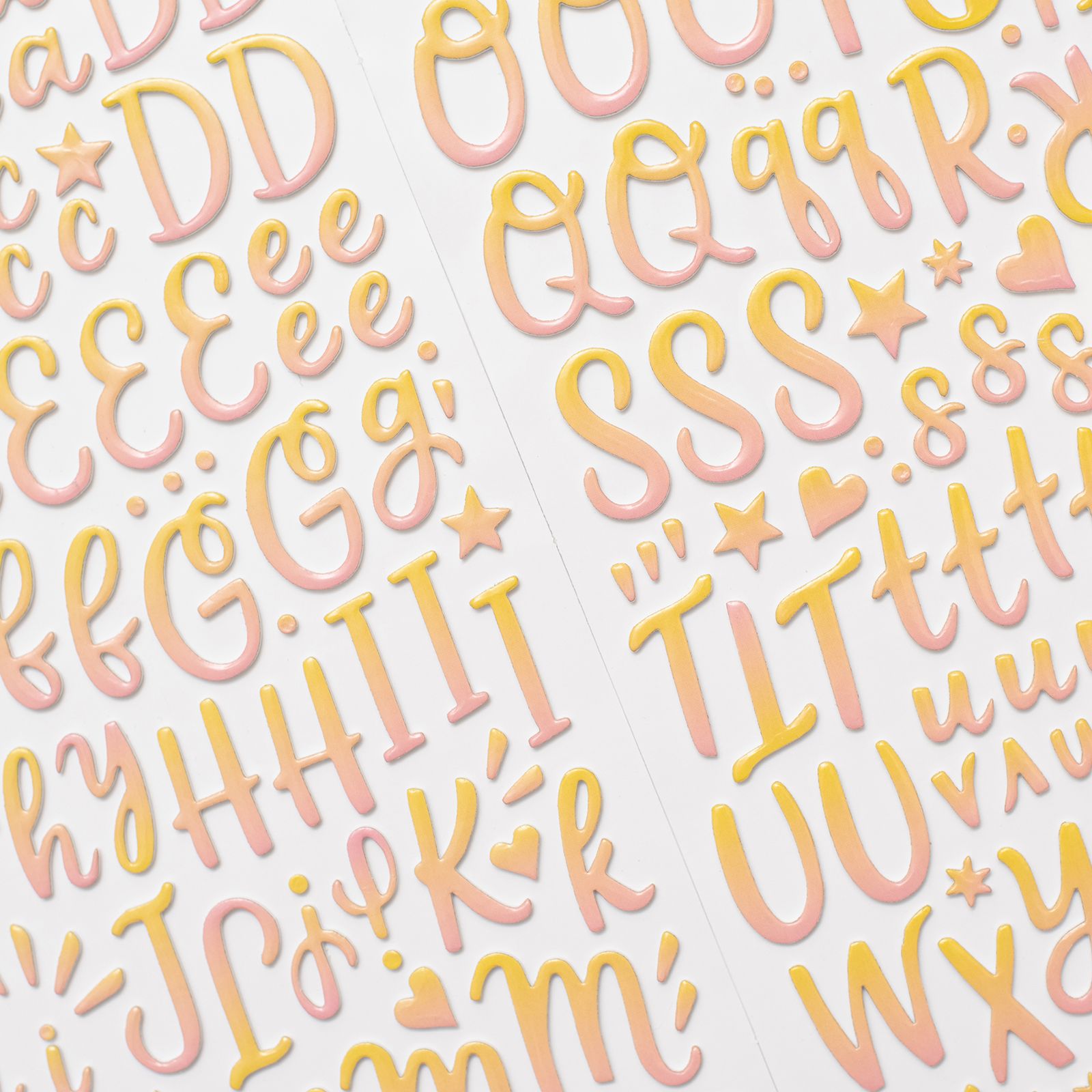 Stickers Letras Buenos Días 226 piezas