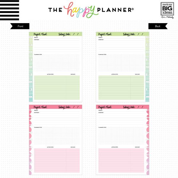 Hojas Classic Happy Planner Fill Projects Sheets