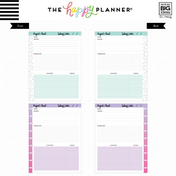 Hojas Classic Happy Planner Fill Projects Sheets