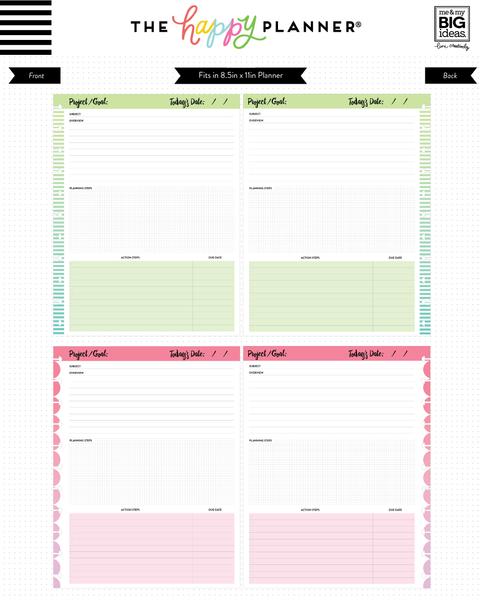 Hojas Big Happy Planner Fill Project