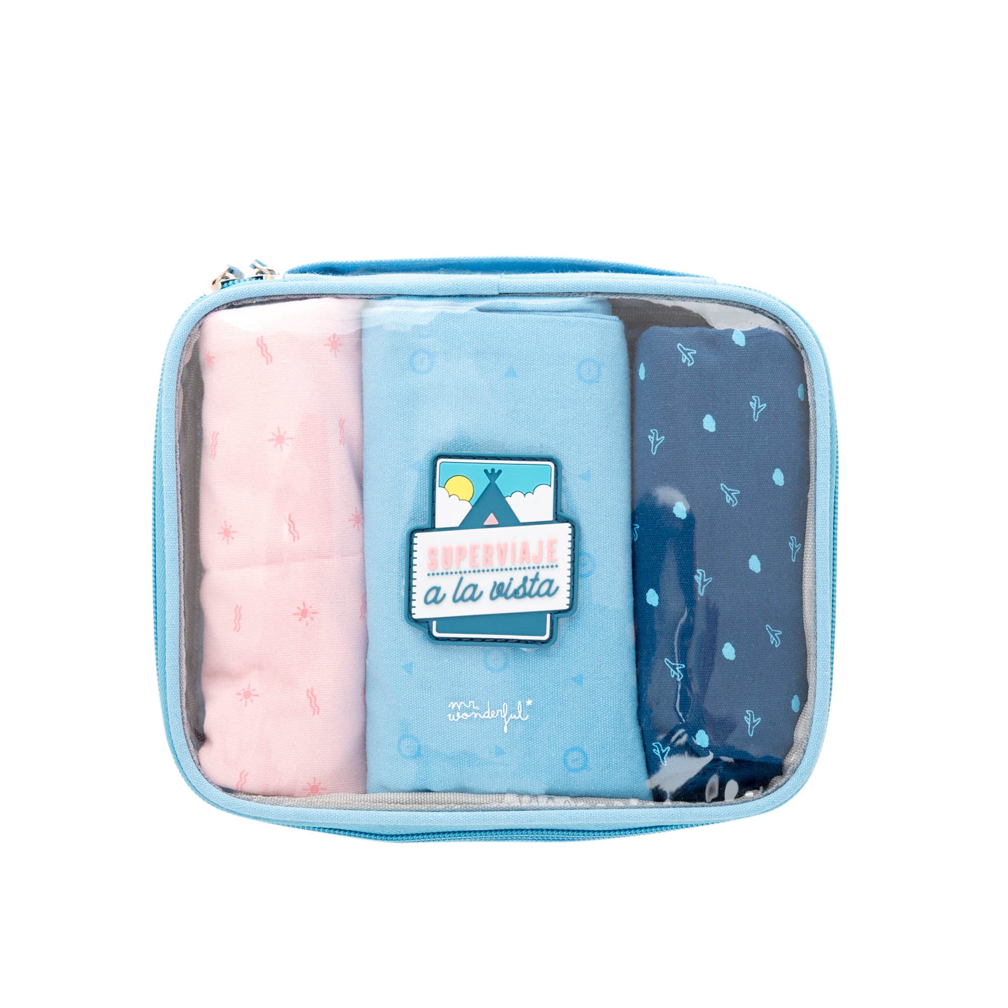 Neceser con bolsas de viaje Superviaje a la vista