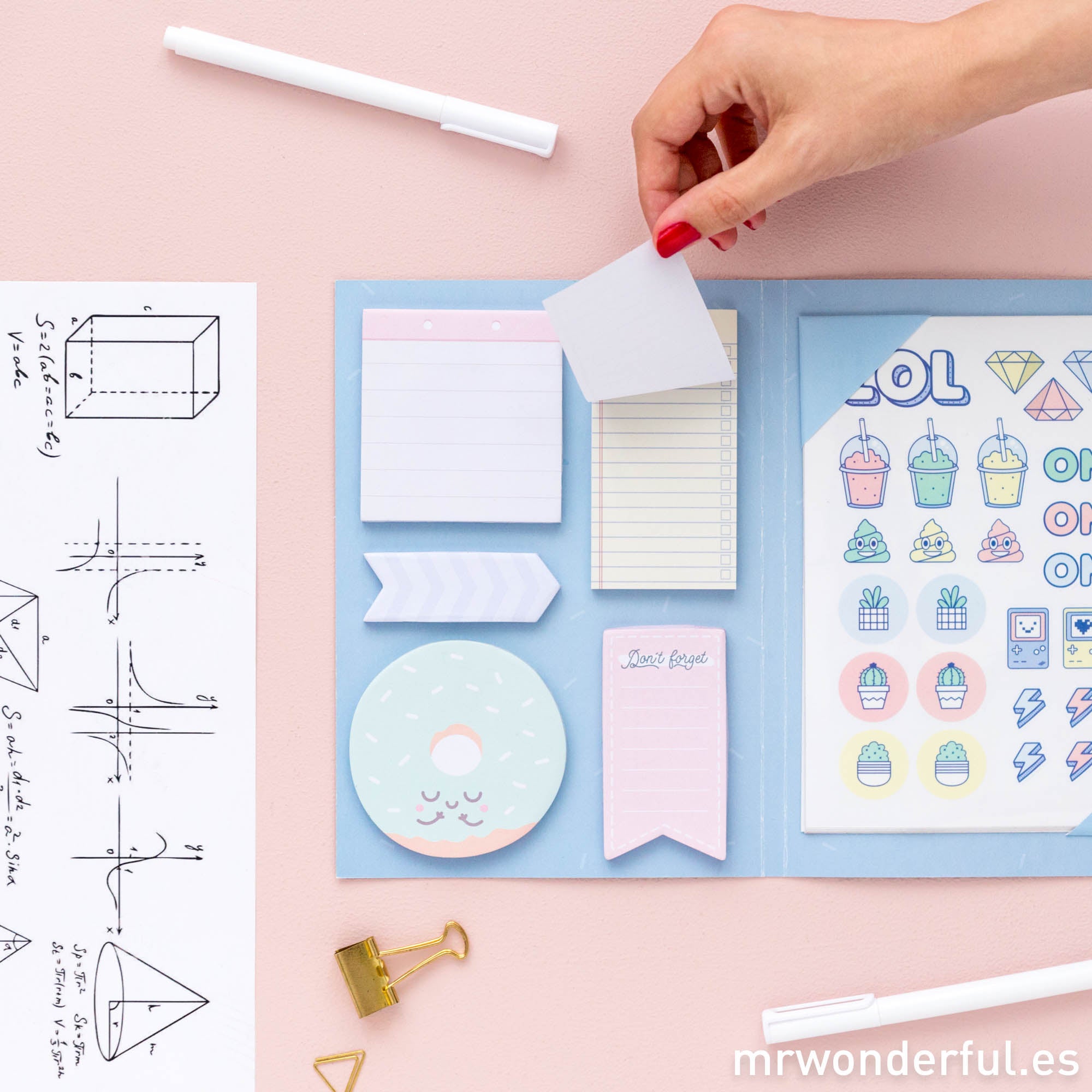 Libreta de pegatinas y notas adhesivas superchulas