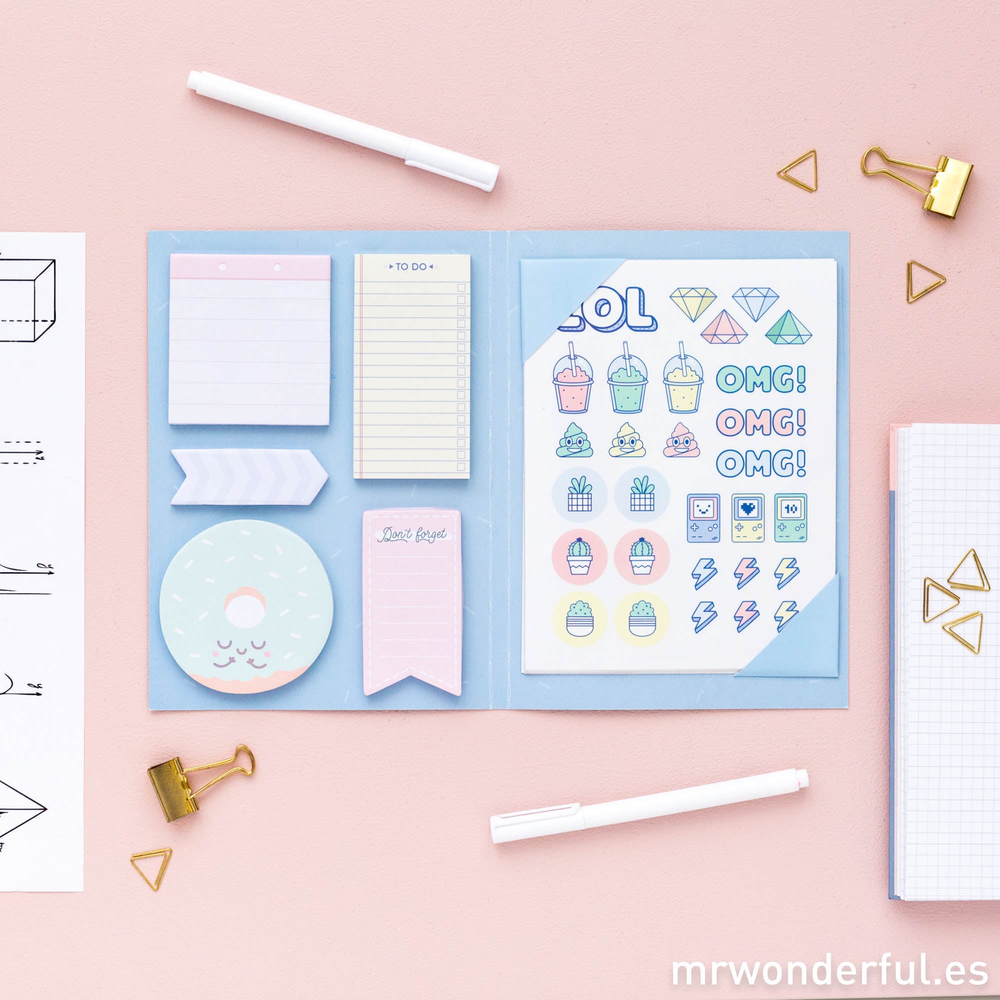 Libreta de pegatinas y notas adhesivas superchulas