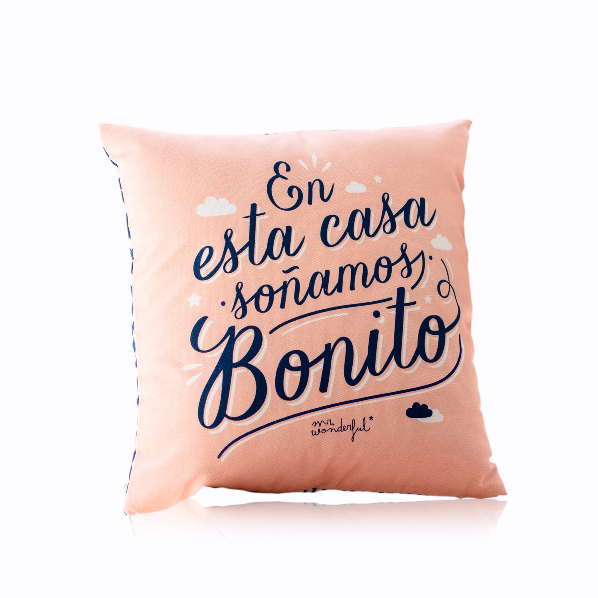 Funda de cojín En esta casa soñamos bonito